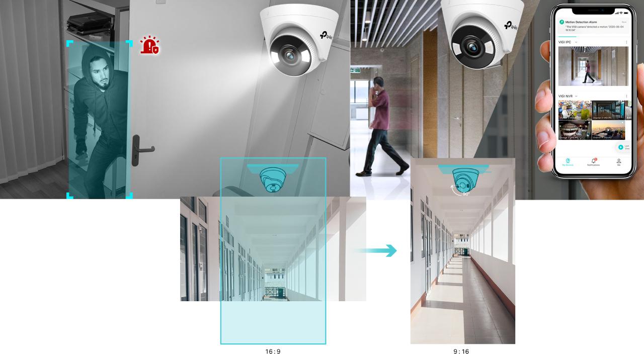 TP-Link VIGI C450 (2.8mm) - poznaj pozostałe funkcje i&nbsp;możliwości inteligentnej kamery sieciowej typu Turret: