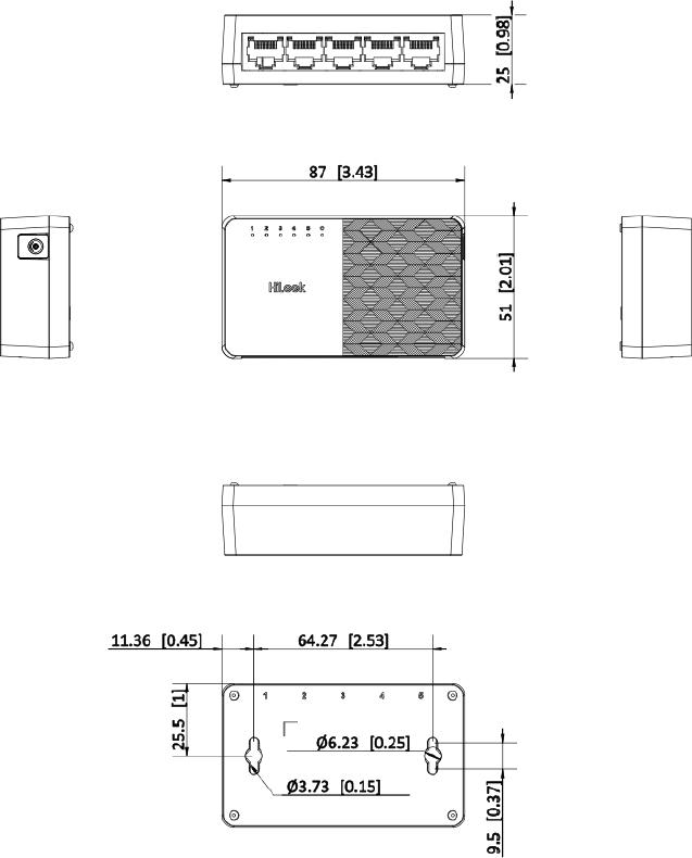 Switch Hilook by Hikvision SW-05-D 5-portowy