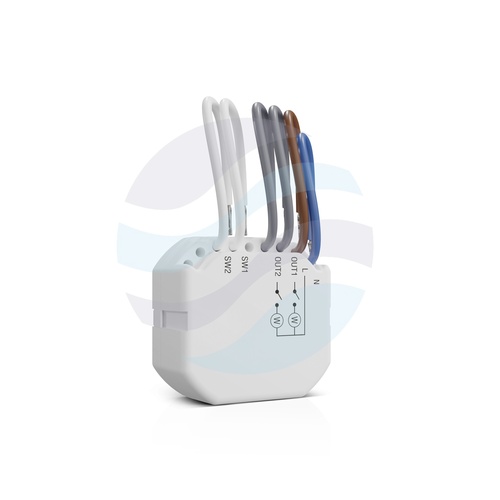 SATEL ASW-220 Bezprzewodowy dwukanałowy sterownik 230 V AC z pomiarem mocy, ABAX2, 2x 1250 VA 3