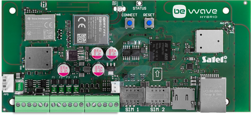 SATEL HYBRID 128 Plus Centrala systemu BE WAVE, do 128 urządzeń, 4 wejścia, 4 wyjścia, RS-485, LAN, WiFi, 2G/4G, Grade 2 2