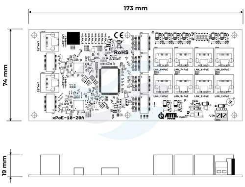 ATTE POWER xPoE-10-20A-OF Switch PoE 10 portowy 8P+2G 2