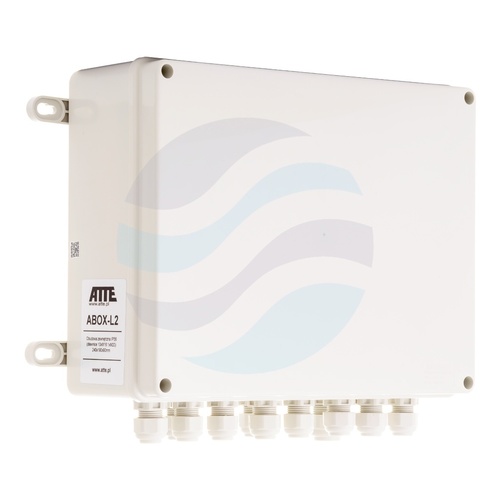 ATTE IP-3-30-L2 Zestaw do 3 kamer IP, switch PoE 4-portowy (3x PoE 802.3af/at + 1x Uplink) + 2 porty SFP 100/1000Mbps, tryb RING + zasilacz 96W w obudowie zewnętrznej ABOX-L2 2