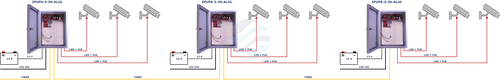 ATTE IPUPS-3-30-ALUL Zestaw buforowy do 3 kamer IP, switch PoE 4-portowy (3x PoE 802.3af/at + 1x Uplink) + 2 porty SFP 100/1000Mbps, tryb RING + zasilacz 100W w obudowie zewnętrznej ABOX-ALUL (1x AKU 18Ah) 7