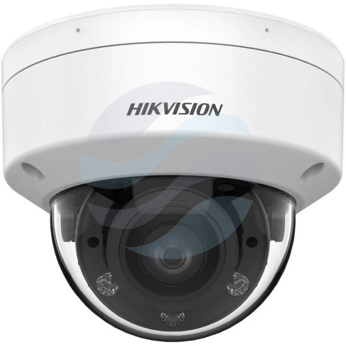 Hikvision DS-2CE50DF3T-VPLSZE(2.8-12mm) Kamera TurboHD 2Mpix kopułkowa, motozoom 2.8-12mm, 0.0005lux, F1.28, Smart Hybrid Light, ColorVu, WDR 130dB, PoC, IR LED/LED biały do 60m, mikrofon, IP67, IK10, biała 2