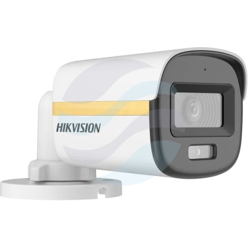 Hikvision DS-2CE10DF3T-LFS(2.8mm) Kamera 4w1 TurboHD 2Mpix bullet 2.8mm, 0.0005lux, F1.0, Smart Hybrid Light, ColorVu, WDR 130dB, TVI/AHD/CVI/CVBS, IR LED/LED biały do 20m, mikrofon, IP67, biała 2