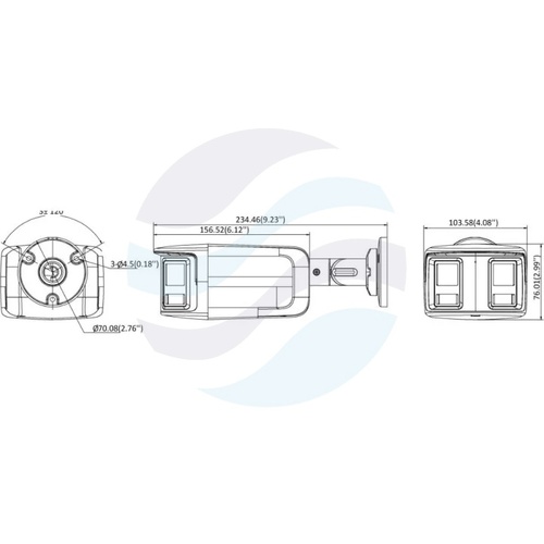 Hikvision DS-2CE12KF3TP-DLS (180°) Kamera 4w1 TurboHD 3K (5Mpix, 3328x1504) panoramiczna 180° dwuobiektywowa tubowa 2.8mm, 0.0005lux, F1.0, ColorVu, Smart Hybrid Light, WDR 130dB, IP67, IR/LED do 40m, mikrofon, biała 2