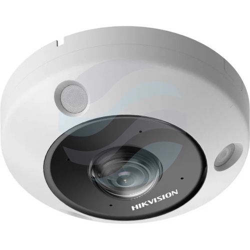 Hikvision DS-2CD63C5G1-IVS (1.29mm) Kamera IP 12Mpix panoramiczna fisheye 1.29mm 360°, DeepinView, 0.03lux, F2.2, IP67, IK10, WDR 120dB, IR do 15m, 4x mikrofon, głośnik, alarm 2/2, audio 1/1, mSD do 256GB, AI, biała 2