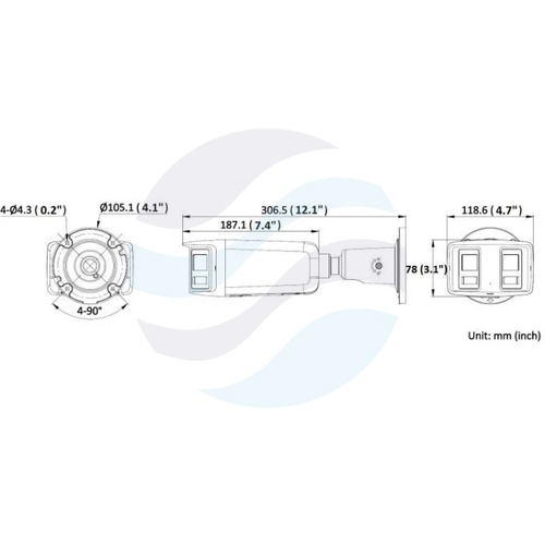 Hikvision DS-2CD2T67G2P-LSU/SL(2.8mm)(C)(PL) Kamera IP 6Mpix panoramiczna bullet 180°, 2x 2.8mm, 0.0005lux, F1.0, ColorVu, Live Guard, AcuSense, WDR 130dB, LED biały do 40m, mSD do 256GB, mikrofon, głośnik, audio 1/1, alarm 1/1, IP67, biała 2