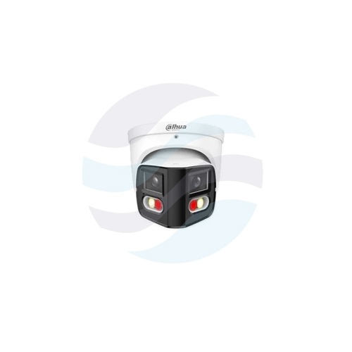 Dahua IPC-PDW2849-A180-E2-S-PV-0280B Kamera IP 8Mpix panoramiczna 180° kopułkowa 2.8mm, 0.005lux, F1.4, Smart Dual Light, WizSense, IP67, WDR 120dB, IR do 25m / LED do 20m, 2x mikrofon, głośnik, mSD do 512GB, AI, biała 2