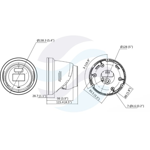 Hikvision DS-2CD23166G3-IS2UY/SL (2.8mm) (eF) (BLACK) Kamera IP 16Mpix kopułkowa 2.8mm, 0.0008lux, F1.6, DarkFighter, Live Guard, AcuSense, IP67, NEMA 4X, WDR 130dB, IR/LED do 40m, 2x mikrofon, głośnik, mSD do 512GB, AI, czarna 2