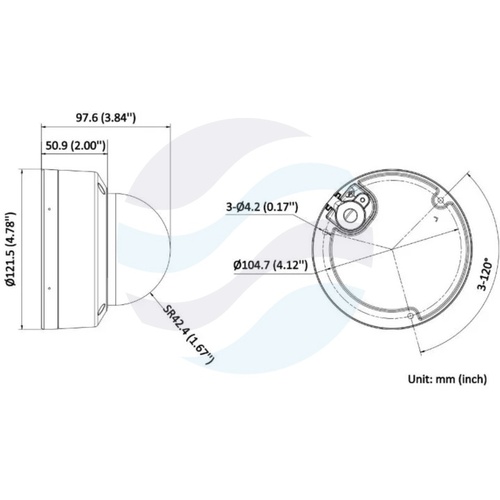 Hikvision DS-2CD2343G2-LI2U(2.8mm) Kamera IP 4Mpix kopułkowa 2.8mm, 0.005lux, F1.6, Smart Hybrid Light, AcuSense, WDR 120dB, IR LED/LED biały do 30m, mSD do 512GB, 2x mikrofon, IP67, biała 3