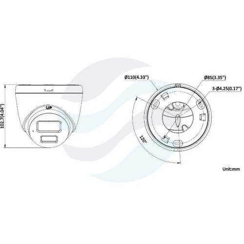 Hikvision DS-2CD1363G2-LIUF/SL (2.8mm) Kamera IP 6Mpix kopułkowa 2.8mm, 0.005lux, F1.6, Smart Hybrid Light, Live Guard, IP67, WDR 120dB, IR/LED do 30m, mikrofon, głośnik, mSD do 512GB, AI, biała 2