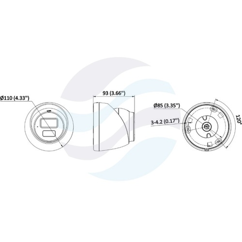 Hikvision DS-2CD1383G2-LIUF (2.8mm) Kamera IP 8Mpix kopułkowa 2.8mm, 0.01lux, F2.0, Smart Hybrid Light, IP67, WDR 120dB, IR/LED do 30m, mikrofon, mSD do 512GB, AI, biała 4