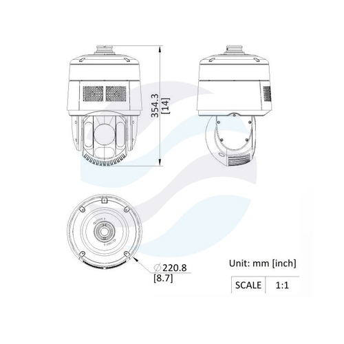 Hikvision DS-2DE7A432IWG-EB/SL Kamera IP 4Mpix obrotowa PTZ zoom 32x 5.9-188.8mm, 0.005lux, F1.5, DarkFighter, AcuSense, Live Guard, IP67, IK10, WDR 120dB, IR do 200m, 2x głośnik, audio 1/1, alarm 2/1, mSD do 512GB, Hi-PoE, AI, biała 3