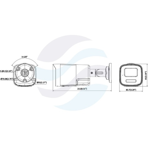 Hikvision DS-2CD1T47G3-LIUF/SL (2.8mm) Kamera IP 4Mpix bullet 2.8mm, 0.0005lux, F1.0, ColorVu 3.0, Smart Hybrid Light, Live Guard, IP67, WDR 120dB, IR/LED do 50m, mikrofon, głośnik, mSD do 512GB, AI, biała 2