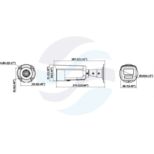 Hikvision DS-2CD2T166G3-IS2UY/SL (2.8mm) (eF) (BLACK) Kamera IP 16Mpix bullet 2.8mm, 0.0008lux, F1.6, DarkFighter, Live Guard, AcuSense, IP67, NEMA 4X, WDR 130dB, IR/LED do 60m, 2x mikrofon, głośnik, mSD do 512GB, AI, czarna 2