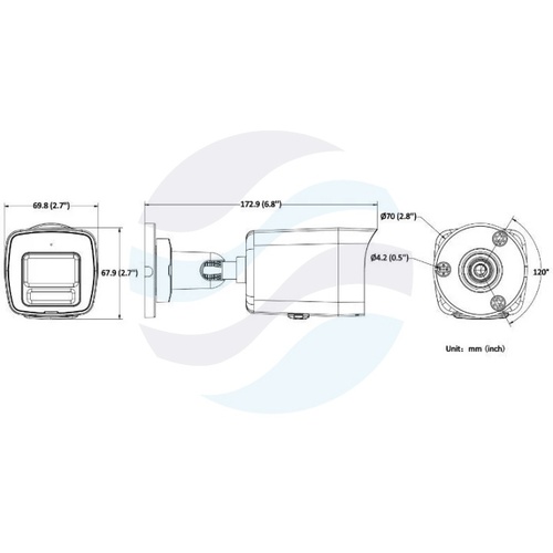 Hikvision DS-2CD1027G2H-LIU(2.8mm)(PL) Kamera IP 2Mpix bullet 2.8mm, 0.001lux, F1.0, Smart Hybrid Light, ColorVu, MD 2.0, DWDR, IR LED/LED biały do 30m, mikrofon, IP67, biała 2