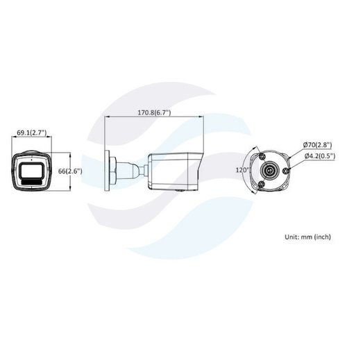 Hikvision DS-2CD1023G2-LIU(2.8mm)(PL) Kamera IP 2Mpix bullet 2.8mm, 0.005lux, F1.6, Smart Hybrid Light, MD 2.0, DWDR, IR LED/LED biały do 30m, mikrofon, IP67, biała 3