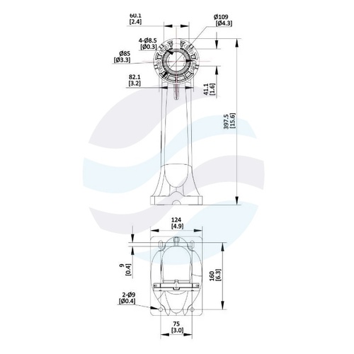 Hikvision DS-4604ZJ-PAAC Uchwyt ścienny do kamer PTZ, 124x189x397mm, stop aluminium 2