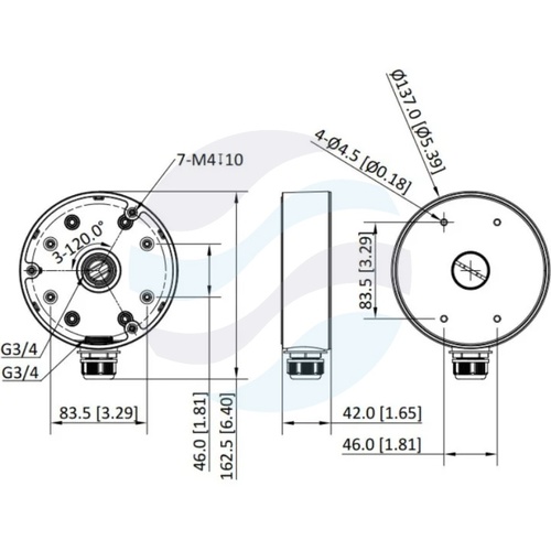 Hikvision DS-1280ZJ-PT6(Black) Puszka przyłączeniowa do kamer, czarna 2