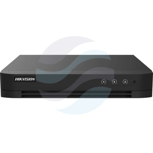 Hikvision iDS-7216HQHI-M1/T Rejestrator 5w1 TurboHD, 16x kanał analogowy + 2x IP (18 łącznie), w trybie Enhanced IP do 24 kanałów łącznie, IP max. 6Mpx, AcuSense, H.265 Pro+, nagrywanie do 3K/5M Lite, 128Mb/s, HDMI 4K, VGA, 1x SATA do 10TB, audio 6
