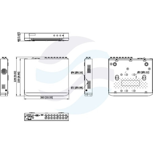 Hikvision iDS-7216HQHI-M1/T Rejestrator 5w1 TurboHD, 16x kanał analogowy + 2x IP (18 łącznie), w trybie Enhanced IP do 24 kanałów łącznie, IP max. 6Mpx, AcuSense, H.265 Pro+, nagrywanie do 3K/5M Lite, 128Mb/s, HDMI 4K, VGA, 1x SATA do 10TB, audio 10