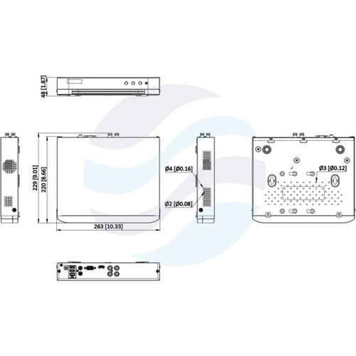 Hikvision iDS-7204HQHI-M1/T Rejestrator 5w1 TurboHD, 4x kanał analogowy + 1x IP (5 łącznie), w trybie Enhanced IP do 6 kanałów łącznie, IP max. 6Mpx, AcuSense, H.265 Pro+, nagrywanie do 3K/5M Lite, 72Mb/s, HDMI, VGA, 1x SATA do 10TB, audio 10