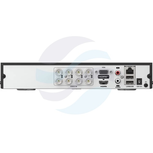 Hikvision DS-7208HGHI-M1/T Rejestrator 5w1 TurboHD, 8x kanał analogowy + 2x IP, do 10x IP po zastąpieniu kanałów analogowych, kamery IP max. 5Mpx, nagrywanie analogowe 1080p Lite, H.265 Pro+, Motion Detection 2.0, HDMI, VGA, 1x SATA do 4TB, audio po kablu 2