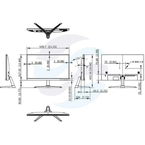 Hikvision DS-D5224F3-1V0SV/D Monitor sieciowy CCTV ze zintegrowanym dekoderem, praca 24/7, 23.8 Full HD 1920×1080 E-LED 60Hz, dekodowanie 16 kanałów 1080p/30 i pojedynczego obrazu do 32Mpx, H.265/H.264/Smart265/Smart264/MJPEG, HDMI, audio out, RJ45 Gigabi 5
