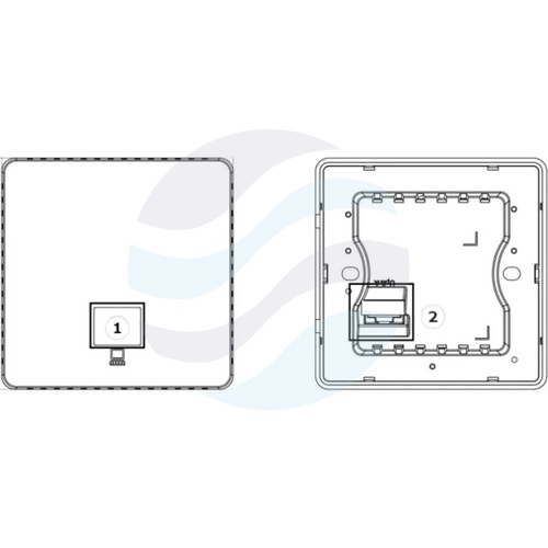 Hikvision DS-3WAP521-SI Punkt dostępowy ścienny Wi-Fi 5 1200M, 802.11ac Wave 2, 2.4/5GHz, 2x Gigabit RJ45, PoE 802.3af/at, MU-MIMO, do 128 klientów, 86x86x35mm 2