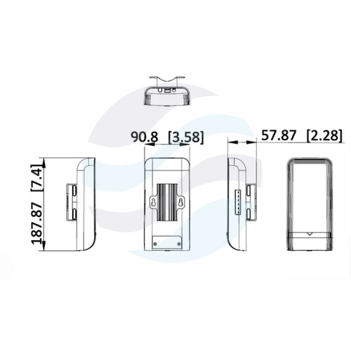 Hikvision DS-3WF3000S-EI-5AC/P Most bezprzewodowy 5GHz, maks. szybkość radiowa 867Mb/s, zasięg do 3km, antena 8dBi 2×2 MIMO, 2x RJ45 10/100Mb/s, LAN1 passive PoE IN, LAN2 PoE 802.3af OUT, IP55, wersja pojedyncza 2