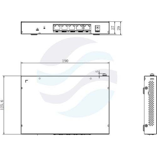 Hikvision DS-3WG105G-SI Router sieciowy 5-portowy Gigabit, 2x WAN + 3x LAN, Multi-WAN, VPN, kontroler do 32 punktów dostępowych, LinkVu, desktop 2