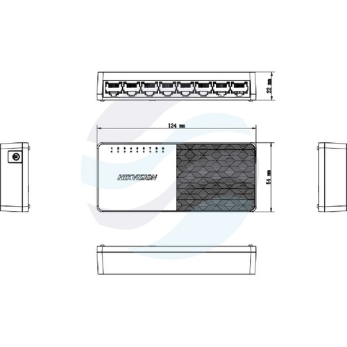 Hikvision DS-3E0508D-O Switch niezarządzalny 8x 10/100/1000Mb/s RJ45, desktop, plug and play, obudowa ABS 3