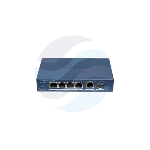 Hikvision DS-3E1506P-EI/M-4P1T1F Switch PoE zarządzalny 4x Gigabit PoE + 1x Gigabit RJ45 + 1x Gigabit SFP, budżet 45W, PoE Watchdog, Long Range 300m 3