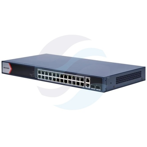 Hikvision DS-3E1528P-EI Switch PoE zarządzalny 24x Gigabit PoE + 2x Gigabit RJ45 + 2x Gigabit SFP, 802.3af/at, budżet 370W, PoE Watchdog, Long Range 300m 3