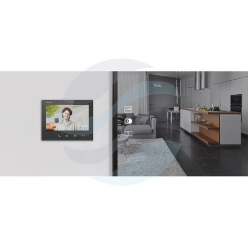 Hikvision DS-KH7300EY-WTE2/White Monitor wideodomofonowy 2-Wire HD 7 TFT dotykowy, 1024x600, Wi-Fi, 1 wejście alarmowe, 3 przyciski dotykowe, mSD do 128GB, biały 2