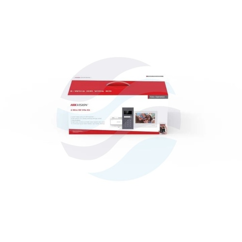 Hikvision DS-KIS704EY-AFW2/Aluminium Zestaw wideodomofonowy IP 2-wire HD, kamera 2Mpx Full HD, kąt 133°, monitor dotykowy 7 cali 1024x600, Wi-Fi, klawiatura kodowa, Hik-Connect, IP65, IK08, podtynkowy 2