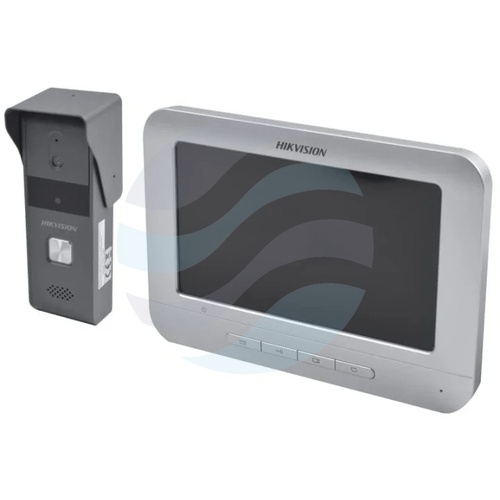 Hikvision DS-KIS203T Zestaw wideodomofonowy analogowy 4-żyłowy, kamera 2Mpx Full HD, monitor 7 cali 800x480, IR do 3m, sterowanie furtką, IP65, natynkowy 5