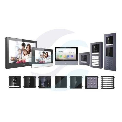 Hikvision DS-KD8003-IME1(B)/Flush Główny moduł stacji bramowej IP z zestawem podtynkowym, kamera fisheye 2Mpix Full HD, kąt widzenia 146°/82°, WDR, IR, 1 przycisk, 2x przekaźnik sterowania zamkiem, 4x wejście alarmowe, wyjście zamka 12V DC 0.5A, PoE 802.3 2