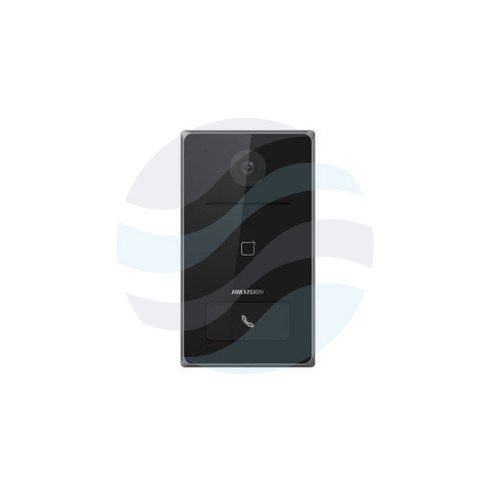 Hikvision DS-KV6133-ME1/Surface Stacja bramowa wideodomofonu IP Pro Series 1-przyciskowa, 2Mpix Full HD, kąt widzenia 129°/75°, WDR 120dB, IR do 2.5m, czytnik Mifare 13.56MHz, bez Wi-Fi, PoE 802.3af, 4x wejście alarmowe, 1x przekaźnik zamka, IP65, natynko 2