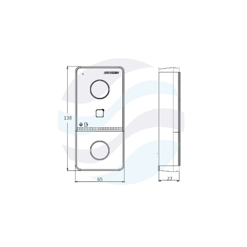 Hikvision DS-KIS603-P(C) Zestaw wideodomofonowy IP 1-rodzinny, kamera 2Mpx Full HD, kąt 131°, monitor dotykowy 7 cali 1024x600, Wi-Fi, PoE, czytnik Mifare, Hik-Connect, IP65, natynkowy 13