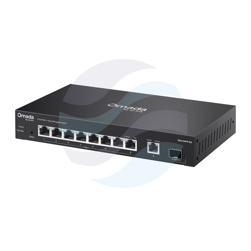TP-Link ES210XPP-M2 Switch 2.5G zarządzalny Omada PoE++ 8x 100/1000/2500Mb/s PoE++ 802.3bt/at/af, 1x RJ45 10Gb/s, 1x SFP+ 10Gb/s, 200W, QoS, IGMP, Desktop, Easy Managed, bezwentylatorowy, metal 3