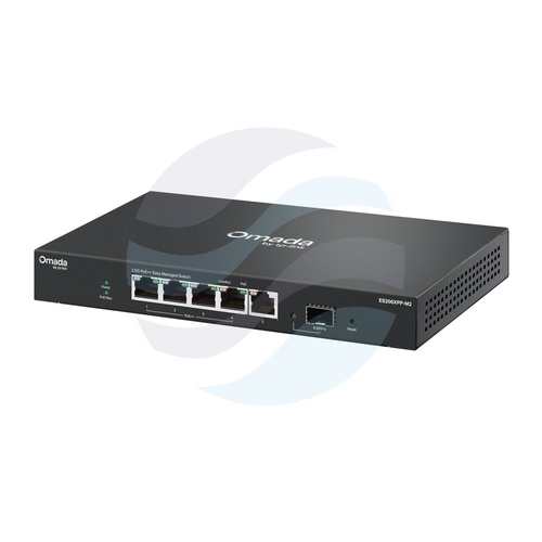 TP-Link ES206XPP-M2 Switch 2.5G zarządzalny Omada PoE++ 5x 100/1000/2500Mb/s (4x PoE++ 802.3bt/at/af), 1x SFP+ 10Gb/s, 120W, QoS, IGMP, Desktop, Easy Managed, bezwentylatorowy, metal 3