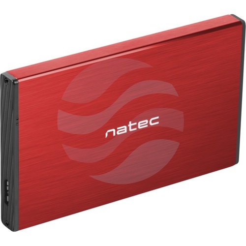 NATEC Rhino GO NKZ-1279 zewnętrzna obudowa dysku 2.5" SATA HDD/SSD, USB 3.0, czerwony 2