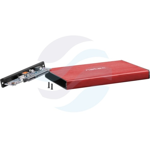 NATEC Rhino GO NKZ-1279 zewnętrzna obudowa dysku 2.5" SATA HDD/SSD, USB 3.0, czerwony 6