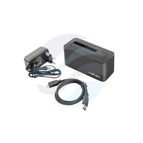 NATEC Kangaroo NSD-0954 Stacja dokująca dysków 2.5"/3.5" SATA HDD/SSD, USB 3.0 + zasilacz, czarny 3