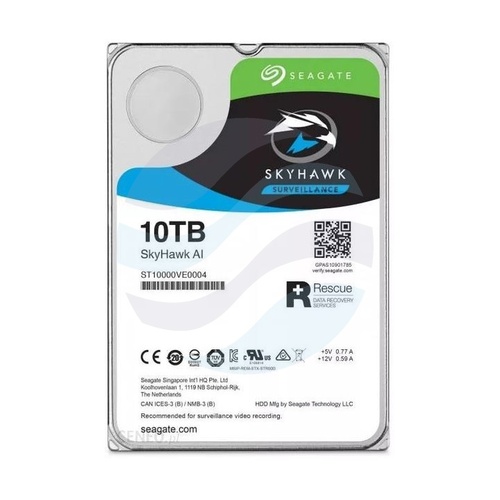 SEAGATE skyhawk AI 20 TB (ST20000VE004) Dysk CCTV do monitoringu 3.5" HDD, SATA III 6 Gb/s, 512 MB, 7200 obr./min 4