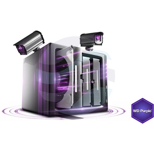 Western Digital WD Purple 2 TB (WD23PURZ) Dysk CCTV do monitoringu 24/7 3.5" HDD, SATA III 6 Gb/s, 64 MB, 5400 obr./min 12