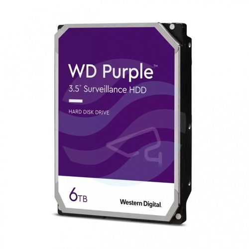 Western Digital WD Purple 6 TB (WD64PURZ) Dysk CCTV do monitoringu 24/7 3.5" HDD, SATA III 6 Gb/s, 256 MB, 5400 obr./min 2