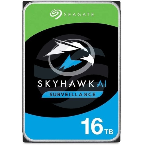 SEAGATE skyhawk AI 16 TB (ST16000VE005) Dysk CCTV do monitoringu 3.5" HDD, SATA III 6 Gb/s, 256 MB, 7200 obr./min 3